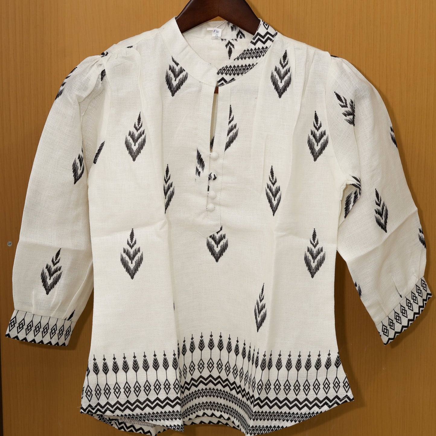 Handloom Inspired Linen Top