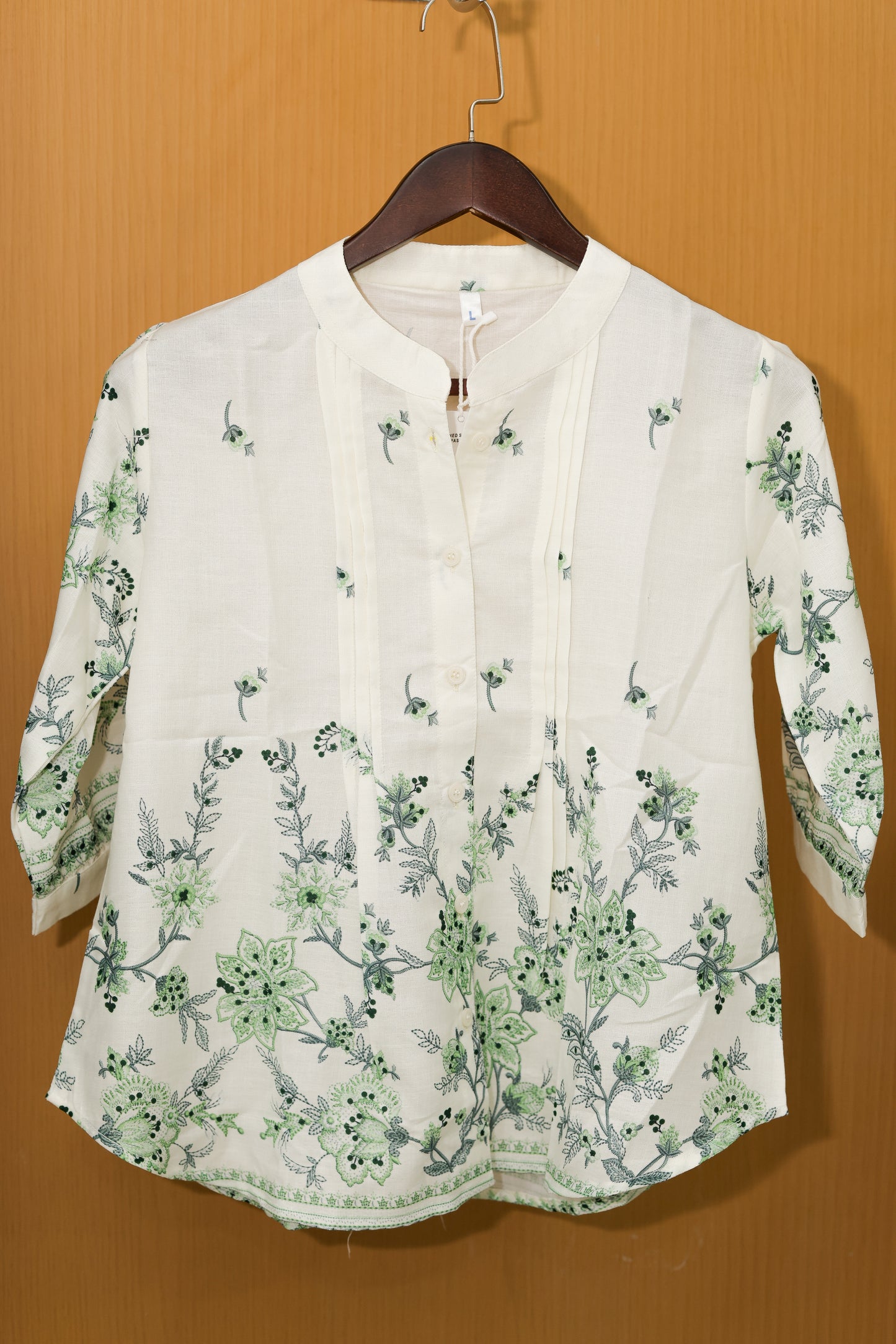 Floral Boho Chic White Linen Top