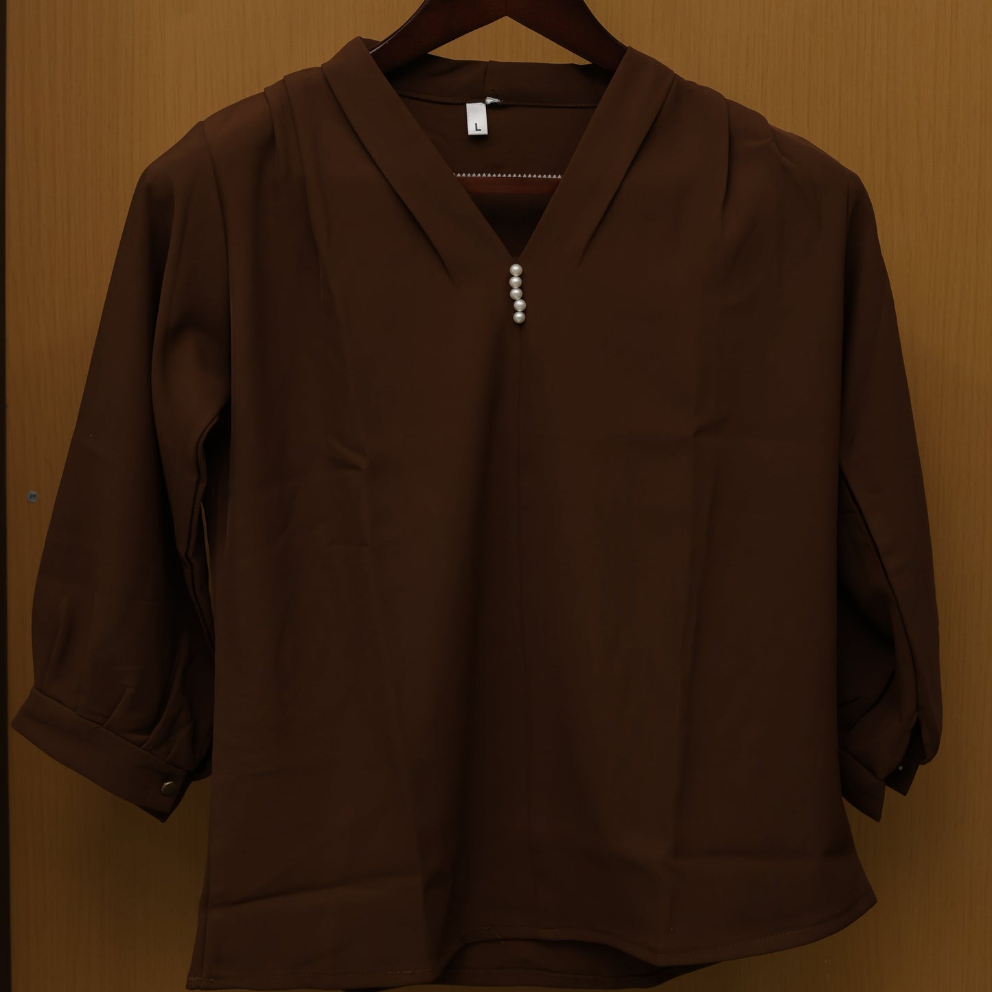 Olive V-Neck Top