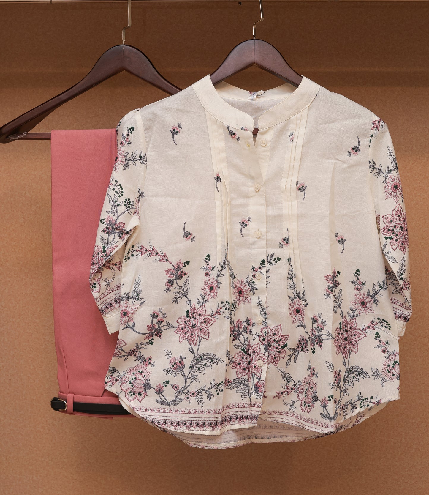 Floral Boho Chic White Linen Top