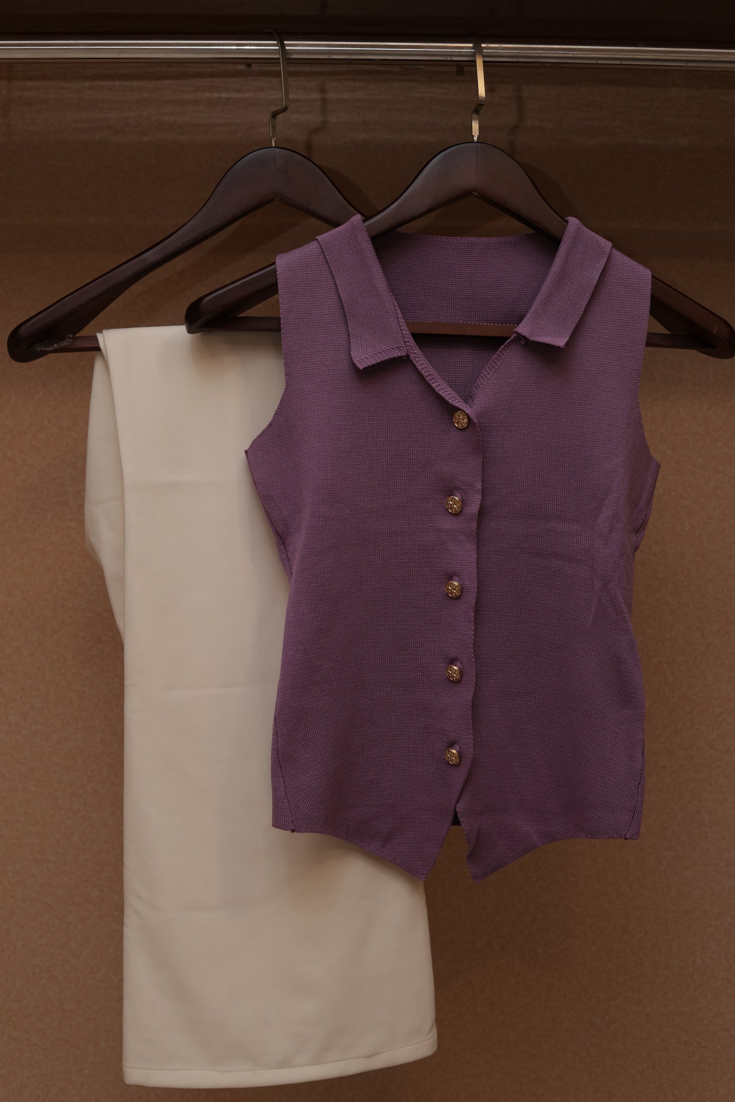 White Asymmetrical Waistcoat Top