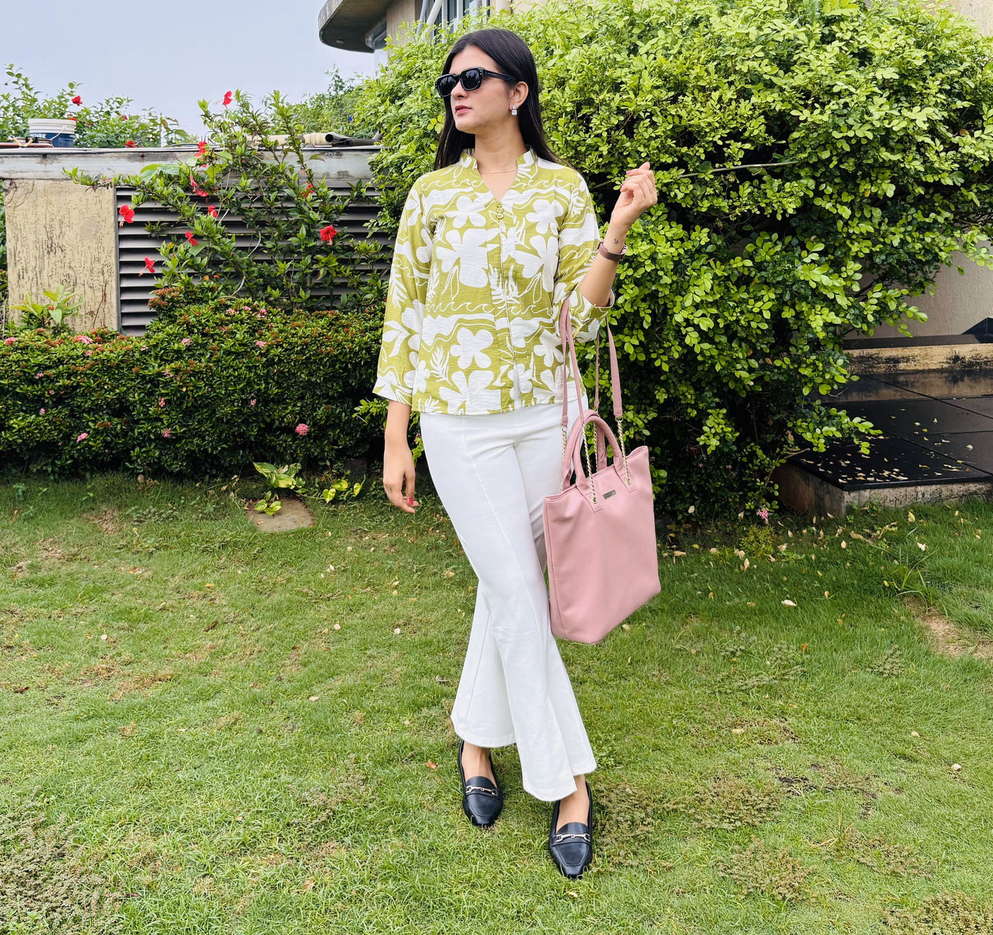 Terracotta Floral Printed Top
