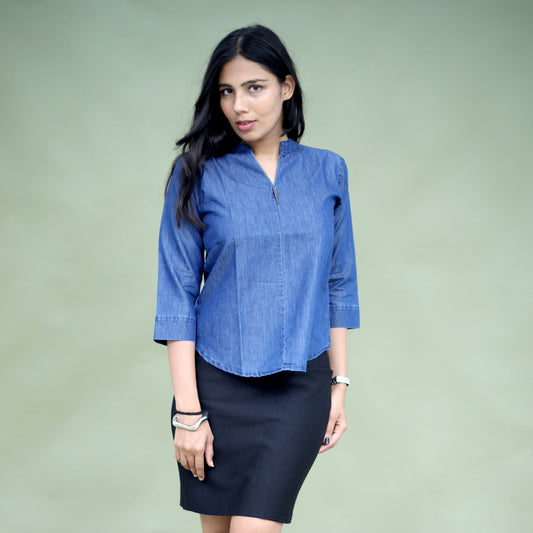 Blue Denim Casual Shirt