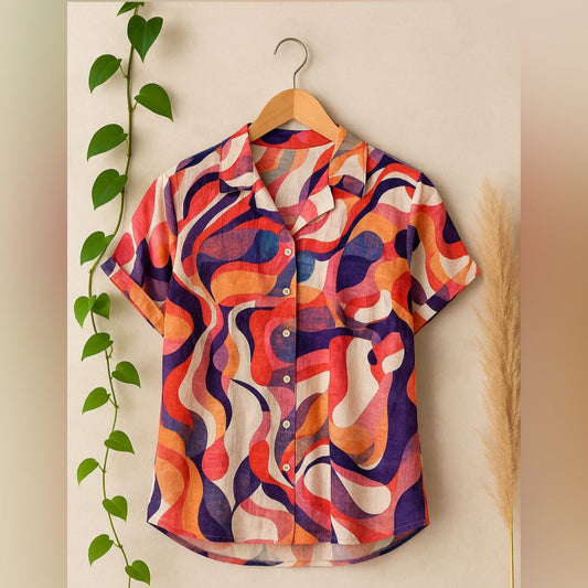 Multi-colour Printed Top