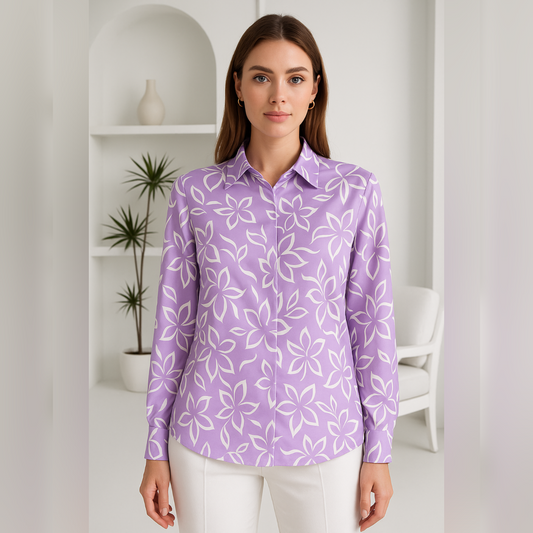 Lavender Floral Shirt