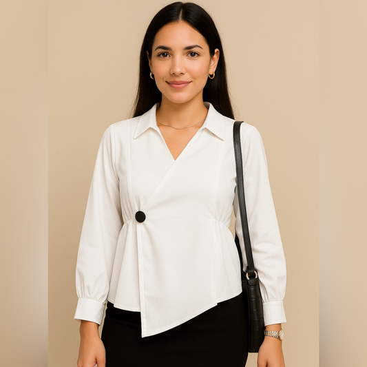 White Wrap Shirt